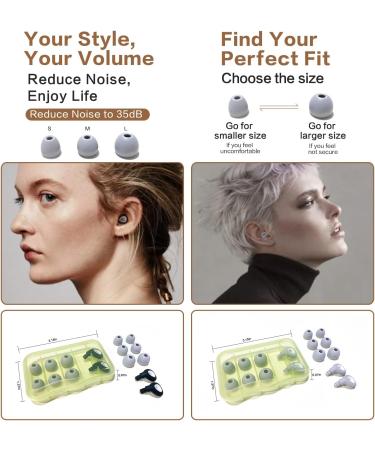 Vetikin Reusable Ear Plugs - Noise Cancelling for Sleeping Concerts & Swimming | Soft Silicone with 6 Ear Tips (S/M/L) - Perfect Hearing Protection for Kids & Adults - Buy Online on GoSupps.com