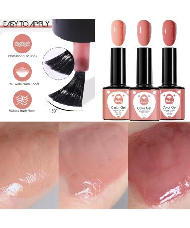 Nude Gel Nail Polish Set Nude Pink Nail Varnish Sets Spring Autumn Natural Pastel French Manicure UV/LED Nail Lamp Soak off Nail Art Manicure Gel Nail Polish Kit for Salon DIY at Home - Buy Online on GoSupps.com