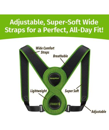 Hempvana Straight 8 Posture Corrector | As Seen On TV, Relieve Back Strain, Slouching & Text Neck | Lightweight & Moisture-Wicking | Adjustable with 8 Points of Support - Buy Online on GoSupps.com