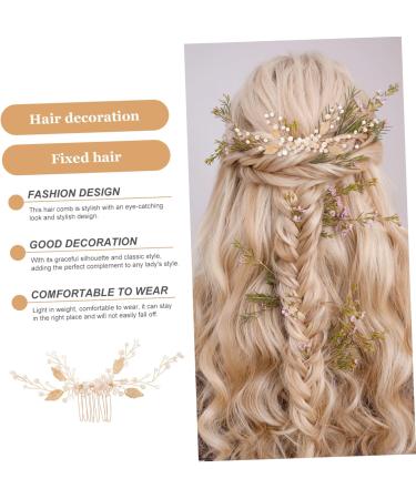 headgear hair accessories for women bridal pearl hair accessories decorative hair combs for women wedding pearl delicate wedding headpiece manual prom hair comb hair accessories - Buy Online on GoSupps.com