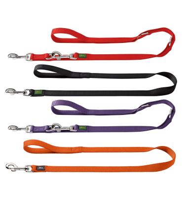 HUNTER Adjustable leash made of soft non-slip nylon classic 2.5 x 200 cm grey grey 2.5 x 200 cm