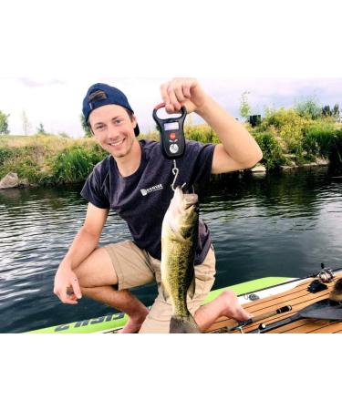 Kraken Bass Fishing Scale - Portable Electronic Digital Weigh Scale with Measuring Tape - Buy Online on GoSupps.com