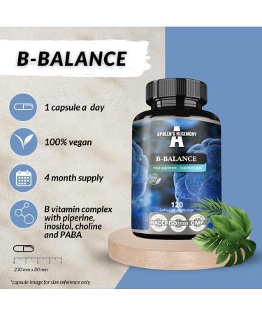 APOLLO'S HEGEMONY B-Balance 120 Vegan Capsules - Vitamin B Complex Contains Vitamins B1 B2 B6 B12 Folate and More - 4 Months Supply - Supports Overall Health Capsule 120 Count (Pack of 1) - Buy Online on GoSupps.com