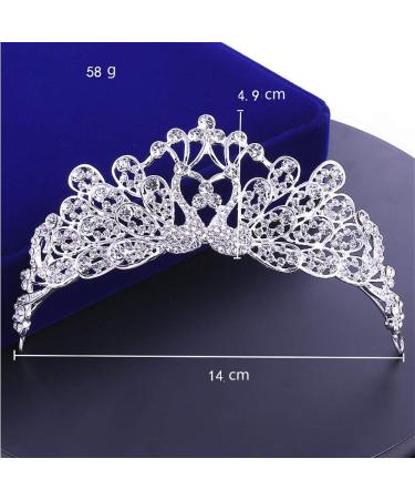 Cathercing Bridal Rhinestone Crown Tiara Set - Wedding Jewelry for Pageant, Prom, and Theme Parties (Peacock) - Buy Online on GoSupps.com