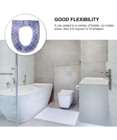 BESPORTBLE Soft Thicker Toilet Seat Cover Pad - Zipper Washable & Comfortable - Four Seasons - Grey - Buy Online on GoSupps.com