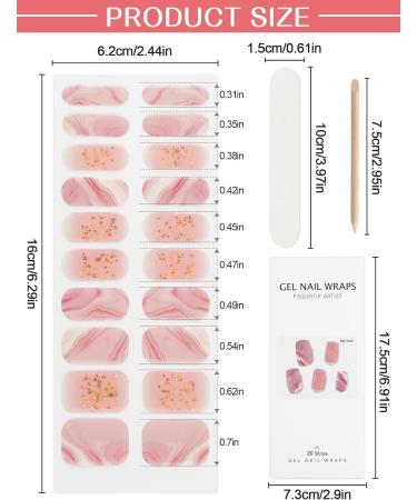 EBANKU 20 PCS Gel Nail Strips Nail Gel Polish Strips Full Wraps Adhesive Gel Nail Stickers with Nail File and Stick(UV/LED Lamp Required) (10) - Buy Online on GoSupps.com