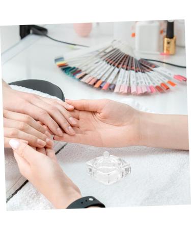 Milisten Glass Jar Candy Jar Decor Nail Art Accessories Nail Dish for Acrylic Nails Nail Cups Nail Dish with Lid Nail Art Liquid Holder Nail Art Dish Dappen Dish Castor Glass Heart-shaped 1 - Buy Online on GoSupps.com