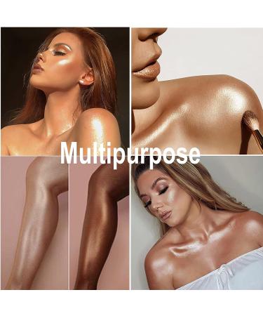 SUMEITANG Liquid Illuminator & Glitter Spray Kit - Shimmer Luminizer for Face & Body with Highlighter Powder & High Gloss Sparkle Spray (Bronze) - Buy Online on GoSupps.com