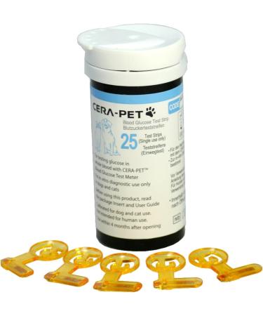 CERA-PET 50 x Vet Blood Glucose Strips for Cats & Dogs - Buy Online on GoSupps.com