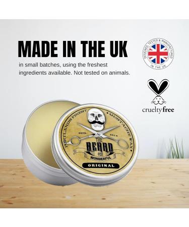 Premium Unscented Moustache & Beard Wax (15ml) - Natural Ingredients for Strong Hold and Growth Promotion - Moisture Resistant - Pack of 1 - Buy Online on GoSupps.com