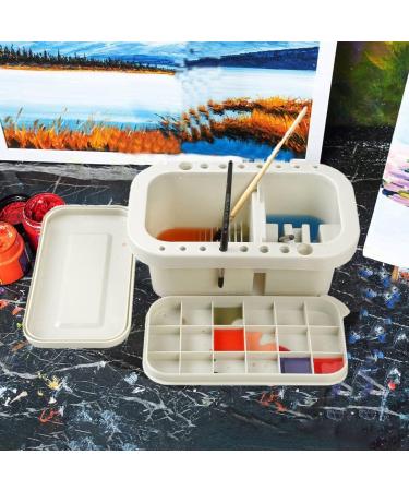 Simplify Aesthetic Paint Palette with 10 Brushes - Acrylic and Watercolor Brush Cleaner, Holder, and Organizer for Water-Based Paints - Buy Online on GoSupps.com