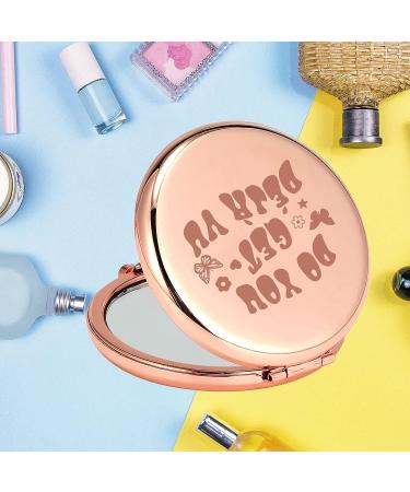 KEYCHIN Deja Vu Sour Album Pocket Mirror Rodrigo Fans Gift with Sour Song Lyrics Compact Makeup Mirror for Women, Girls, Teenagers - Buy Online on GoSupps.com