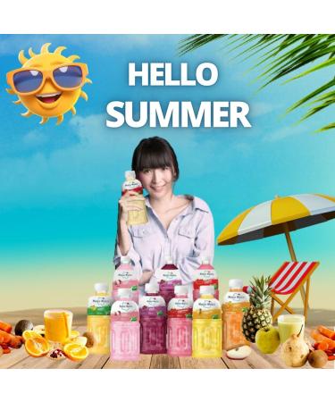 Mogu Mogu Varied Flavored Drinks - Nata De Coco Juice - Jelly Texture - Refreshing Taste - Fun Drinking During Hot Summers Or Take Them on Trip & Picnics (Mango 320ML Pack of 5) Mango 64.00 ml (Pack of 5) - Buy Online on GoSupps.com