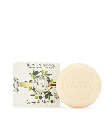 Jeanne En Provence JEANNE EN PROVENCE - Solid Body & Hand Soap - Divine Olive Scent - Cleanses softens & perfumes - 95% Naturally Derived Ingredients - Made in Grasse France - 100g