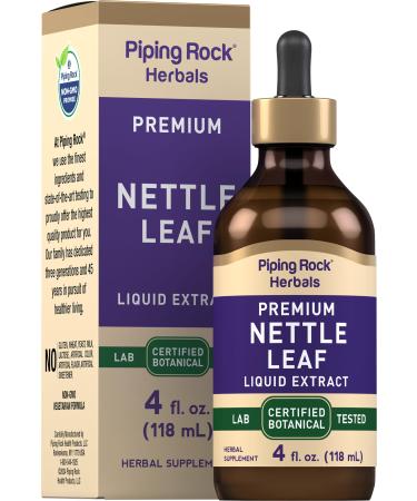 Piping Rock Nettle Leaf Extract Liquid | 4 Fl Oz | Herbal Botanical Tincture | Alcohol Free Drops | Urtica Dioica | Non GMO Gluten Free Supplement