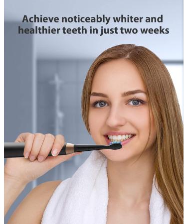 Dnsly Electric Toothbrush for Adults   Ultrasonic Rechargeable Sonic Toothbrushes   5 Modes with Smart Timer   4 Hours Charge for 30 Days Use   4 Black Toothbrush Heads A-black - Buy Online on GoSupps.com