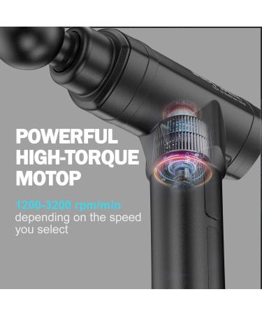 High Torque Muscle Massage Gun for Athletes - Deep Tissue Back Massager for Pain Relief and Muscle Recovery - Buy Online on GoSupps.com