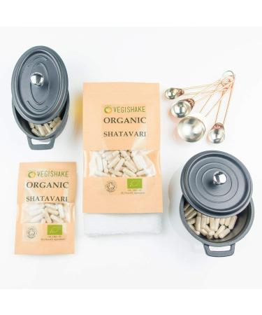 Organic Shatavari HPMC Capsules 800mg Wellness Supplements Hormonal Balance - Male/Female Reproductive Hormones - Libido Vegan Halal Kosher (60 Capsules) - Buy Online on GoSupps.com