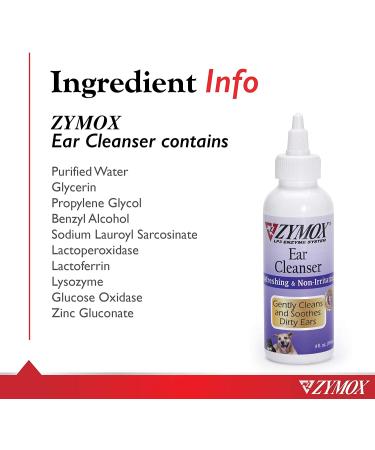 ZYMOX Ear Cleanser - 4 oz. Bottle for Pet Ear Care - Buy Online on GoSupps.com