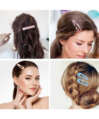 Keopel 30pcs Leopard Print Resin Hair Clips Set | Multicolor Acrylic Alligator Barrettes for Women - Buy Online on GoSupps.com