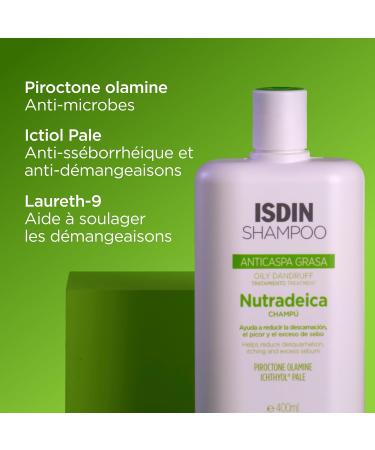 ISDIN Nutradeica Anti-Oily Dandruff Shampoo Reduces Desflation Itching and Excess Oil 1 x 400 ml - Buy Online on GoSupps.com