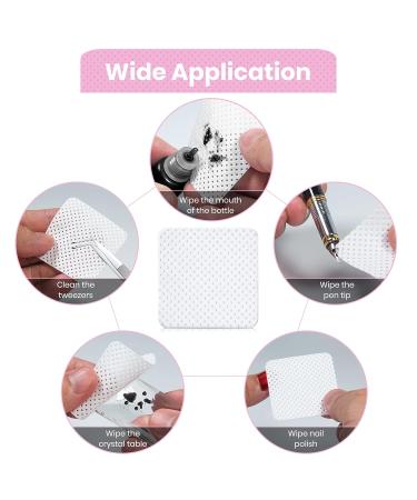400 PCS Eyelash Extension Glue & Nail Polish Remover Wipes - Lint Free, Super Absorbent Non-Woven Fabric - Pack of 2 - Buy Online on GoSupps.com