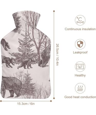 Hot Water Bottle with Lid - Bear Rubber Hot Water Bag for Pain Relief Cramps & Foot Warmer | Ideal for Hot & Cold Therapy - Buy Online on GoSupps.com