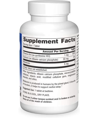 Source Naturals Melatonin 5 mg - 120 Tablets for Sleep Support - Buy Online on GoSupps.com