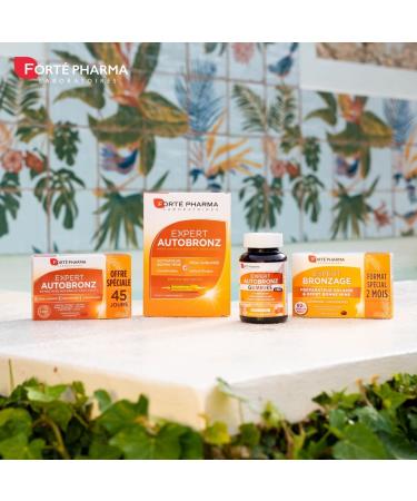 Fort Pharma Expert Bronzage - Sunbathing Dietary Supplement - Prepares Activates Prolongs Tan - Carotenoids Evening Primrose Oil Vitamins E B3 C Trace Elements - 56 Tablets 1/Day - Buy Online on GoSupps.com