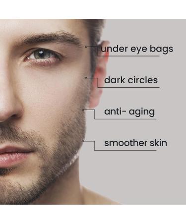 Men's Anti-Aging Eye Cream - Reduce Dark Circles, Puffiness, Fine Lines & Wrinkles - With Peptides, Hyaluronic Acid & Rice Proteins - Buy Online on GoSupps.com