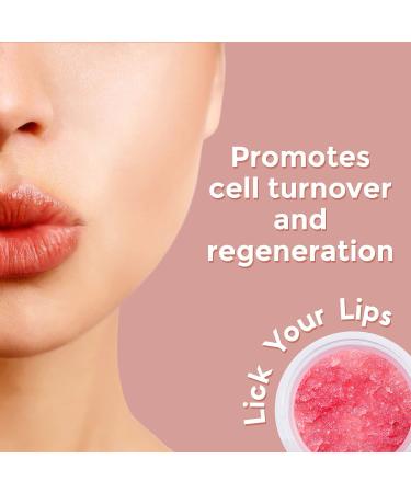 Watermelon Sugar Lip Scrub - Exfoliates, Moisturizes & Lightens Dark Lips | Organic Lip Scrub with Brush for Dry, Chapped Lips - Buy Online on GoSupps.com