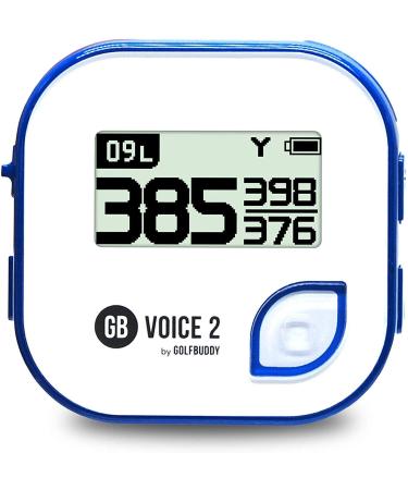 Golf Buddy Voice 2 Talking GPS Rangefinder, Long Lasting Battery Golf Distance Range Finder, Easy-to-use Golf Navigation for Hat Voice 2_Blue