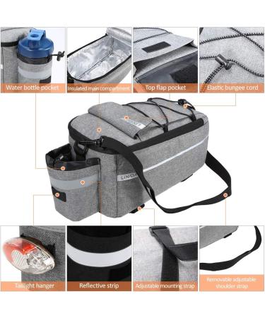Lixada Insulated Bike Trunk Bag - Rear Rack Storage Luggage & Cooler Shoulder Bag - Buy Online on GoSupps.com