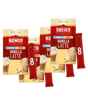 Vanilla Latte Bundle with Iced/Hot Coffee Flavour 4 Packs Instant Coffee (32 sachets in total)