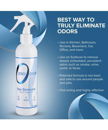 Zero Odor Multi-Purpose Household Odor Eliminator Trigger Spray - 8oz Unscented - Pack of 1 - Buy Online on GoSupps.com