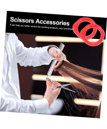 PopetPop Silicone Ring Scissors Accessories - 4-Piece Onion Cutter & Fabric Scissors with Finger Protection Clamping Blocks - Buy Online on GoSupps.com