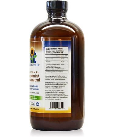 Nutrient Tree Liposomal Curcumin & Resveratrol - 78 Doses | Alcohol-Free, Non-Soy, Non-GMO | Made in USA - Buy Online on GoSupps.com