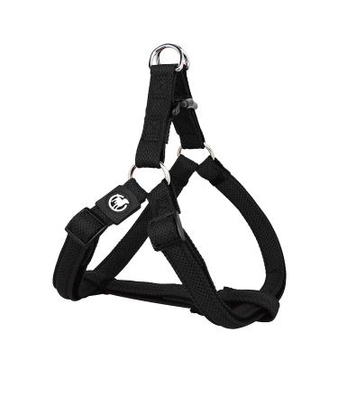 DDOXX Air Mesh Step-In Dog Harness - Adjustable Chest Puppy Harness for All Sizes - S (Black) Black S - 2.0 x 45-63 cm - Buy Online on GoSupps.com