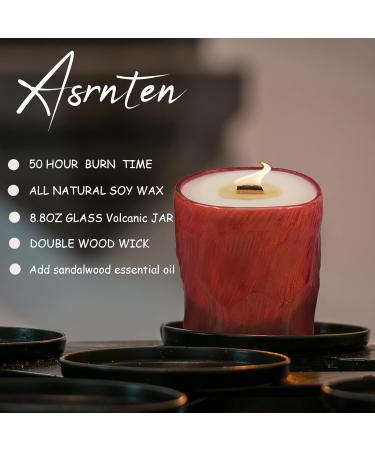 Wood Wicked Candles for Men - 8.8oz Aromatherapy Sandalwood Scented Candle | All-Natural Soy | 50hr Burn Time | Sleep Relaxation - Buy Online on GoSupps.com