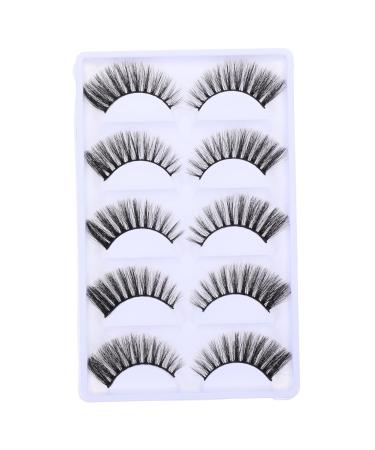 POPETPOP 5 Pairs 3d False Eyelashes Long False Eyelashes Makeup Accessories Diy Fake Eyelash Art Eyelashes Fake Lashes for Beginners Dense Eyelashes G800 Supplies Curly Chemical Fiber