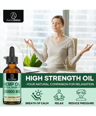AureaSalus Premium Natural Oil 100000MG | Omega 3-6-9 | Relieve Anxiety & Improve Sleep | GMO-Free | 60.00 ml - Buy Online on GoSupps.com
