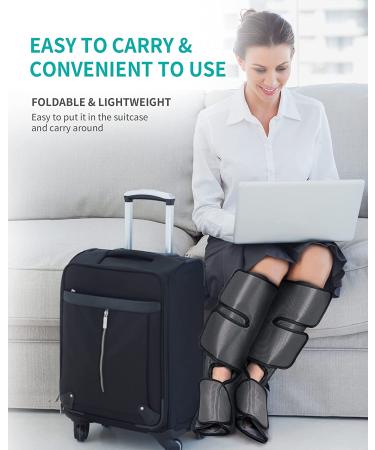 Nekteck Leg Massager with Air Compression for Circulation & Relaxation | Foot & Calf Massage Machine | 2 Modes 3 Intensities | Adjustable Leg Wraps for Home & Office - Buy Online on GoSupps.com