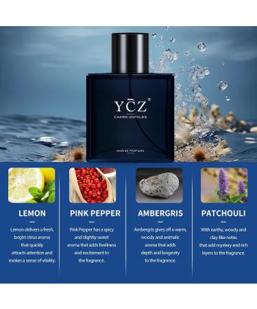 Ycz Midnight Marine Perfume for Men 1.7 oz. Refreshing & Warm Masculine Scent for Daily Use Men's Casual Cologne Smell Fresh All Day A Gift for Any Occasion - Buy Online on GoSupps.com