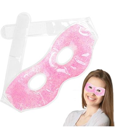 Gel Eye Cover Cooling Ice Pack 4.33in Eyes Dark Circles Reusable Spa Bead Mask Soothing Relief for Eye Strain Relaxation Sleep Headache Relief - Buy Online on GoSupps.com