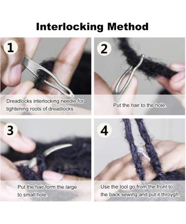 Dreadlock Crochet Needle Kit | Interlocking Tool for Locs | Crochet Hooks for Hair - Easy Clean Organizer Included - Buy Online on GoSupps.com