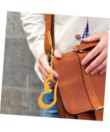 Cabilock Car Decoration Pendant Pu Bag Leather Arabic Ornament Home Simple Handbag Decorative Rearview Hanging Phone Car Decor Yellow 11.2X5.7cm - Buy Online on GoSupps.com