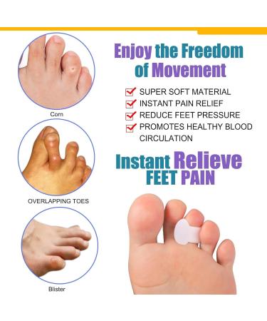 Gel Toe Spreader & Separator for Small Toes | Silicone Toe Extensor for Overlapping Toes Relief | Pain & Pressure Relief - Buy Online on GoSupps.com