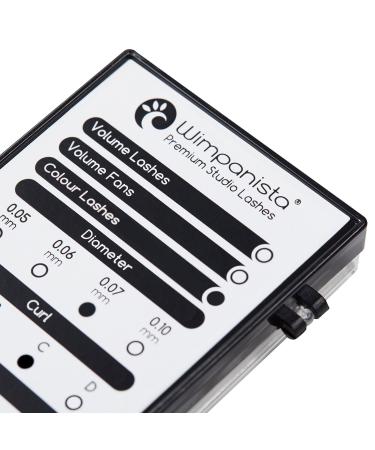 Colored Silk Eyelashes C Curl - 0.07mm Volume Extensions 12 Stripes (12mm) | Wimpanista - Single Pack for Perfect Lash Looks - Buy Online on GoSupps.com