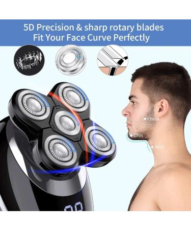 Power Display 5 in 1 Rechargeable Electric Shaver & Clippers | Men's Grooming Kit with Floating Nostril & Ear Trimmer - Buy Online on GoSupps.com
