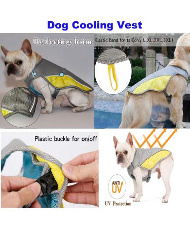Tineer Pet Cooling Vest for Dogs - Reflective Summer Jacket for Small & Medium Breeds | Ideal for Hiking & Sports (XXL) - Buy Online on GoSupps.com